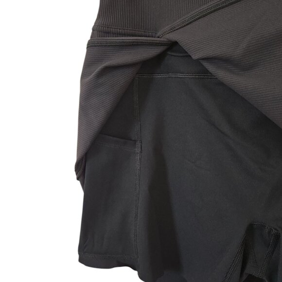 SPANX ACTIVEWEAR contour rib front slit skort black Size Xlarge NWT - Picture 3 of 7